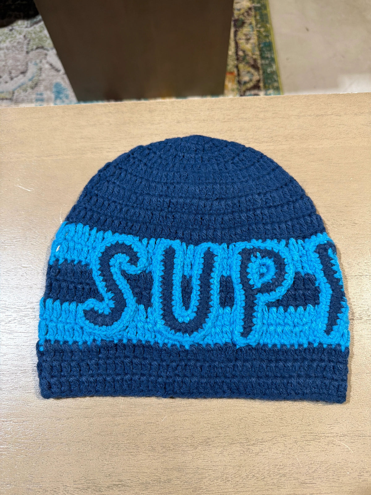 Supreme Crochet Beanie Navy/Blue