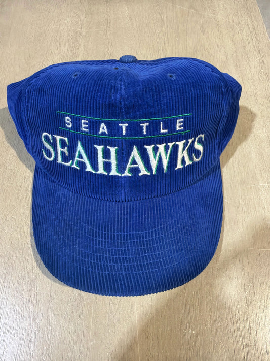 Vintage Seahawks Hat Blue Corduroy - Pre-Owned