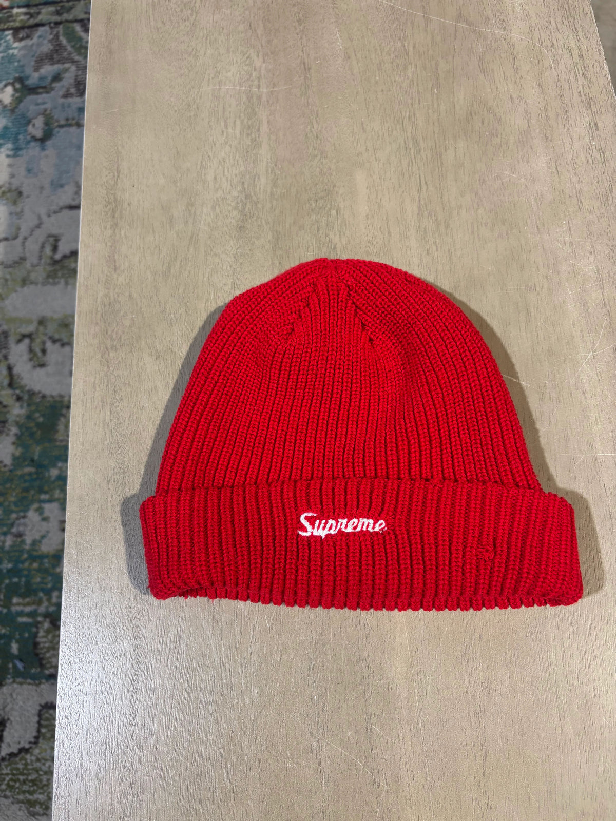 Supreme Loose Gauge Beanie Red - Pre-Owned