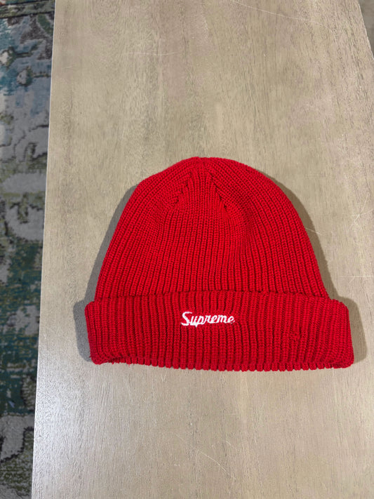 Supreme Loose Gauge Beanie Red - Pre-Owned