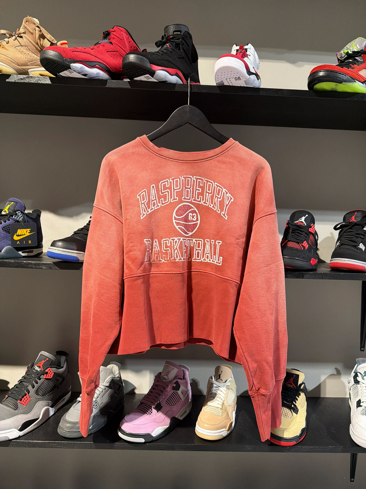 Gv Gallery Raspberry Hills Bball Crewneck Red