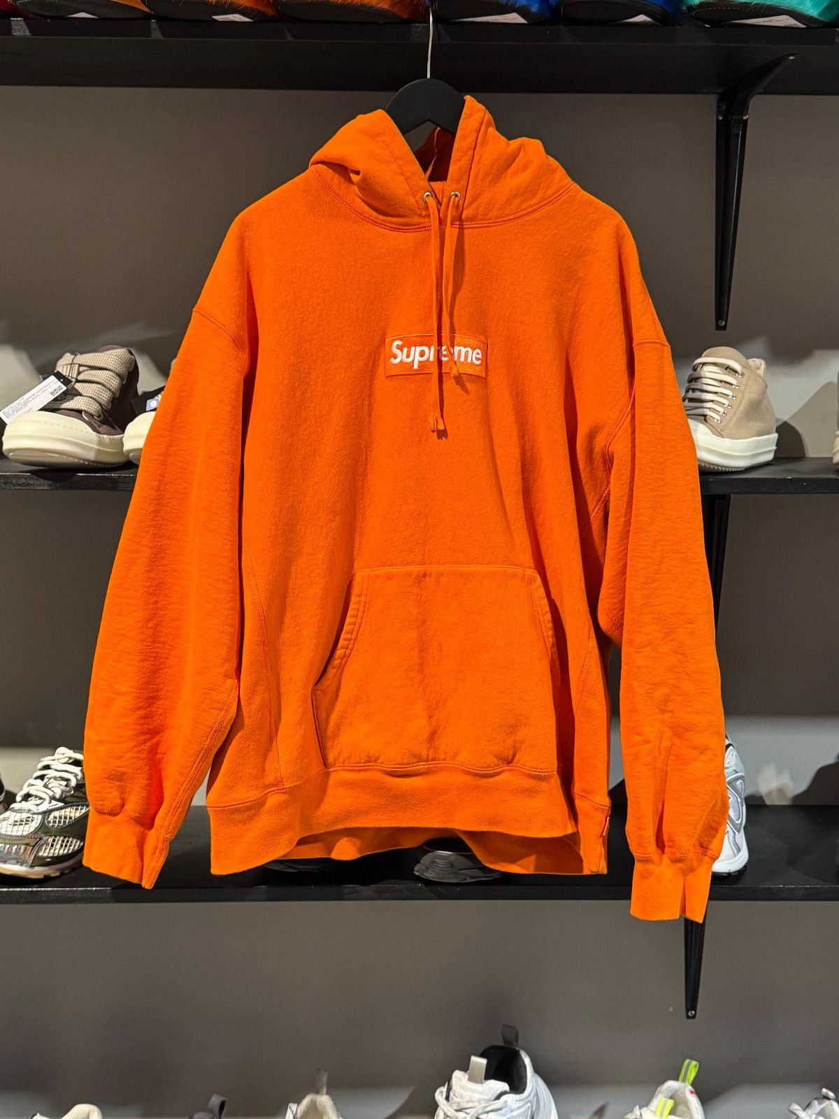 Supreme Orange Box Logo Hoodie