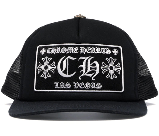 Chrome Hearts CH Las Vegas Trucker Hat Black/Black