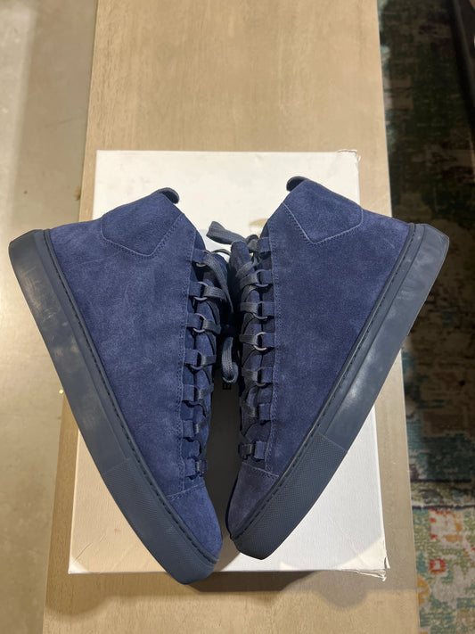 Balenciaga Arenas Navy On Navy Suede