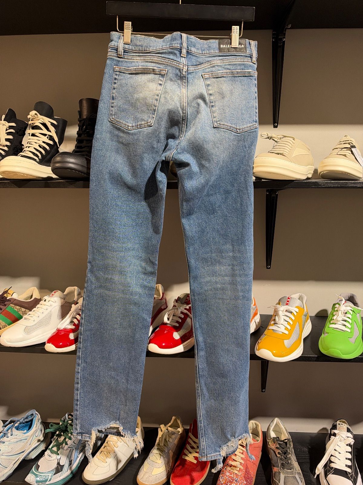 Balenciaga Slim Fit Heel Bite Jeans
