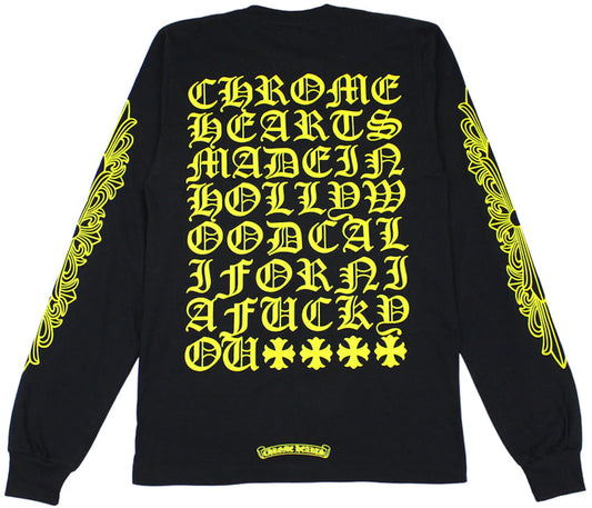 Chrome Hearts Made in Hollywood L/S T-shirt Black/Yellow