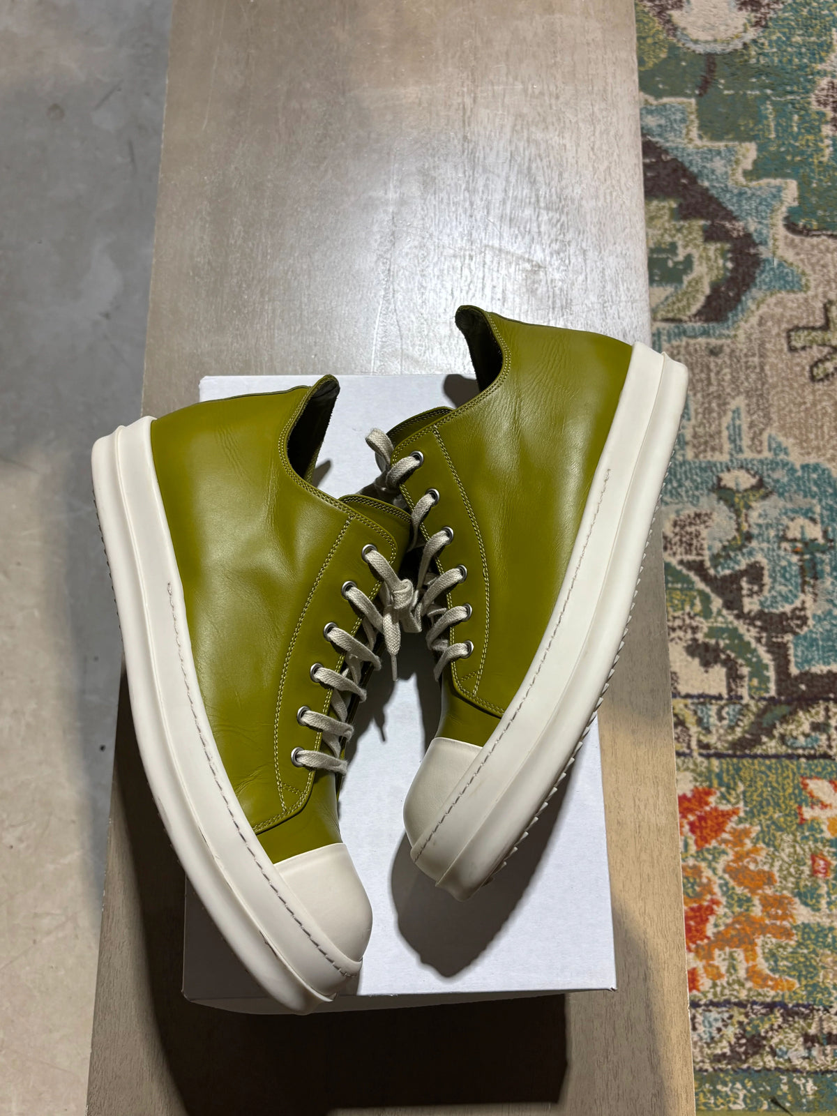Rick Owens Ramones Green Used Sz 12.5 - Pre-Owned