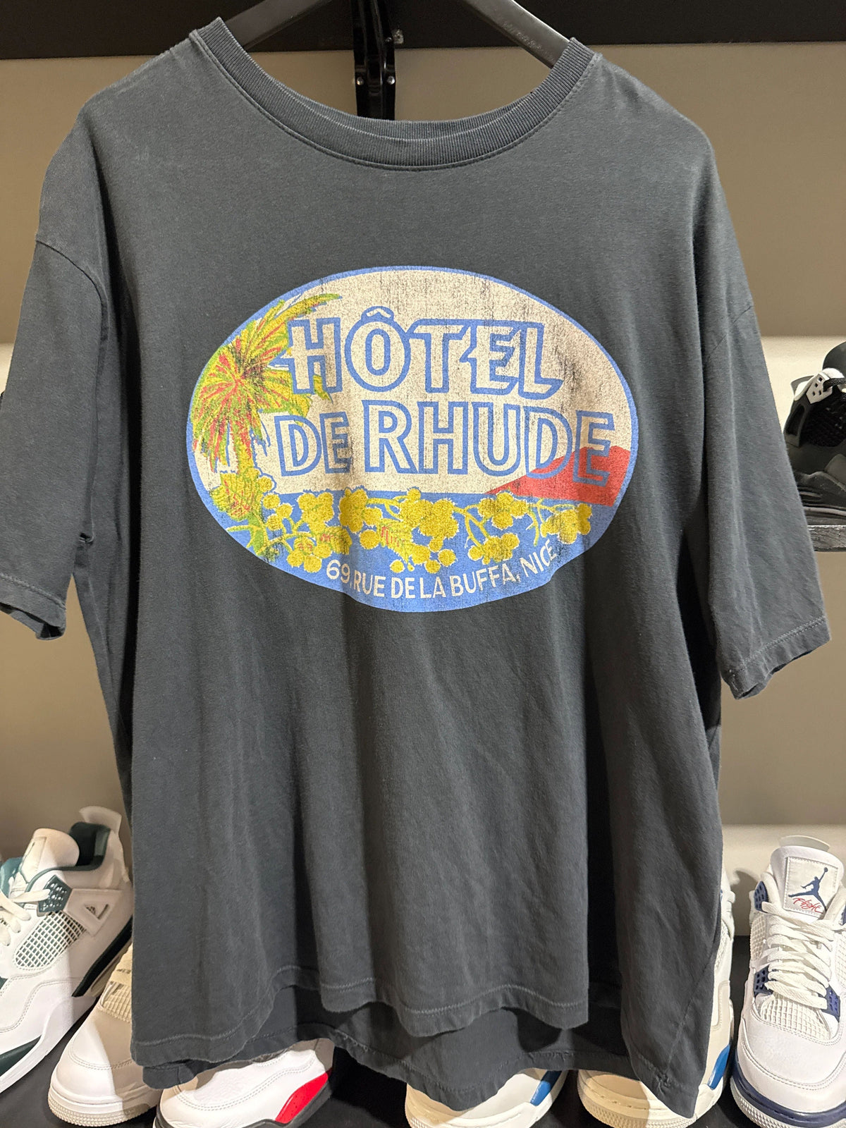 Rhude Hotel De Rhude Black Tee - Pre-Owned