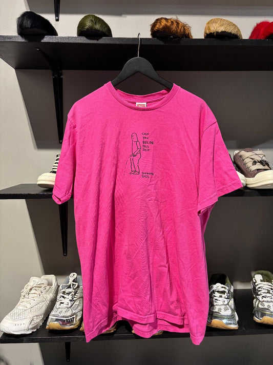 Supreme Pink Can You Belive This Tee Pink - Pre-Owned