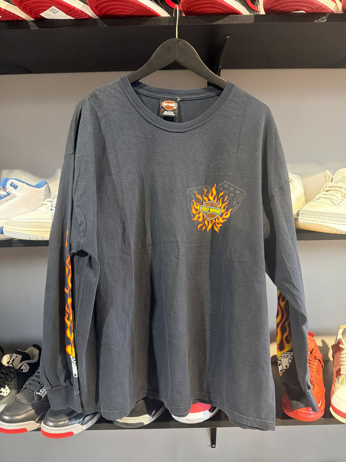 Vintage Harley Davidson Flame Dice Longsleeve 05' - Pre-Owned