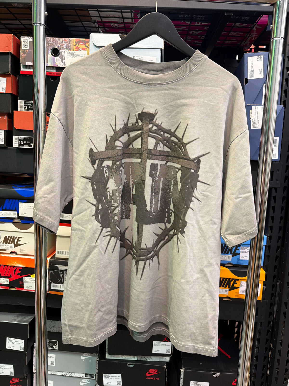 Saint Vanity Light Grey Cross Tee