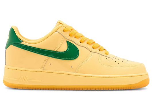 Nike Air Force 1 Patent Leather Topaz Gold Pine Green