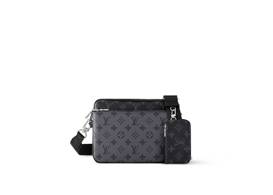 lv trio messenger bag black/grey