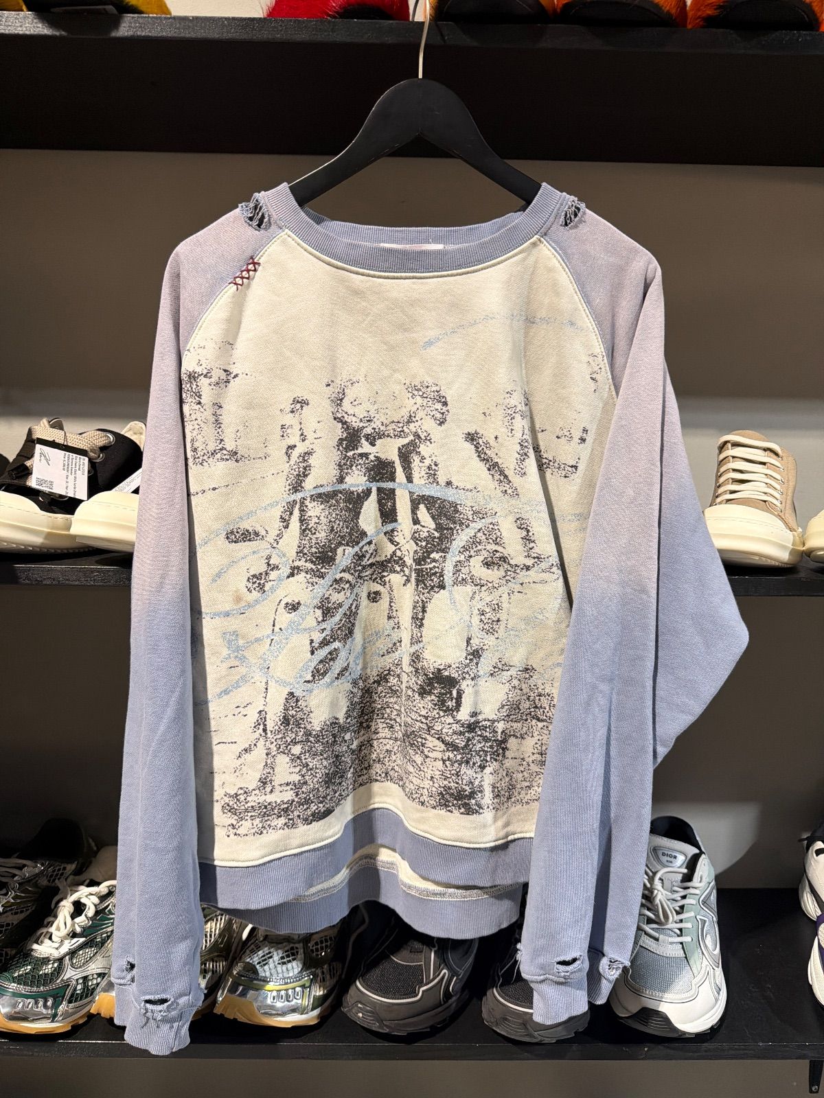 4AM Blue/White Crewneck