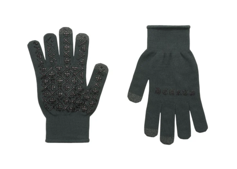 Chrome Hearts Checkmate Gloves Green/Black