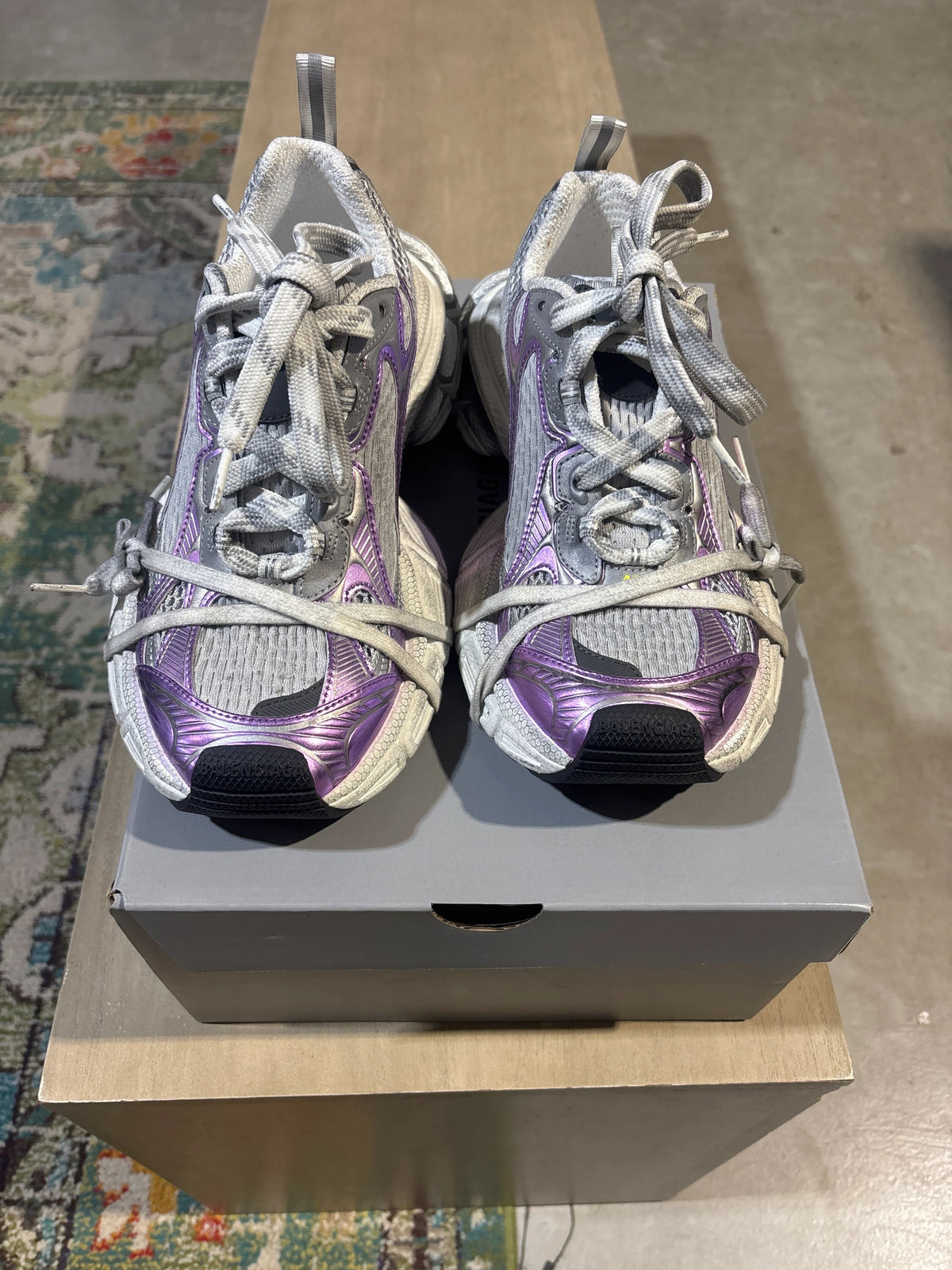 Balenciaga 3Xl Grey/Purple Used Sz 7 - Pre-Owned