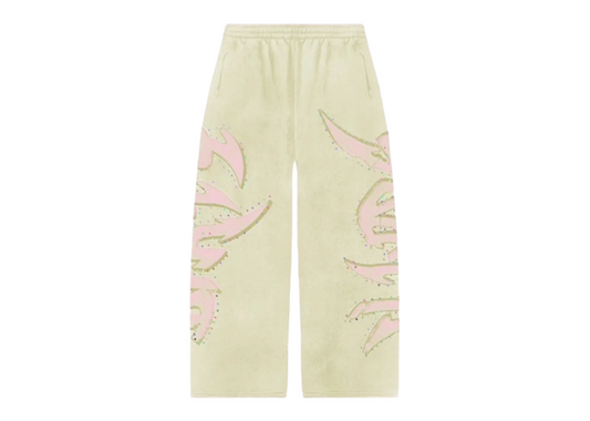 dirty south cream rhinestone pants