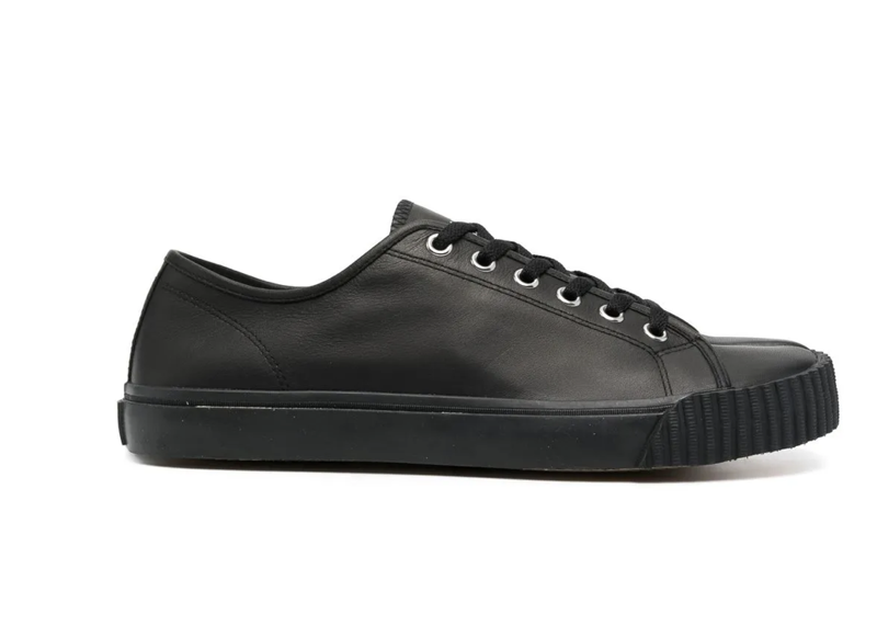 maison margiela tapi leather sneakers black