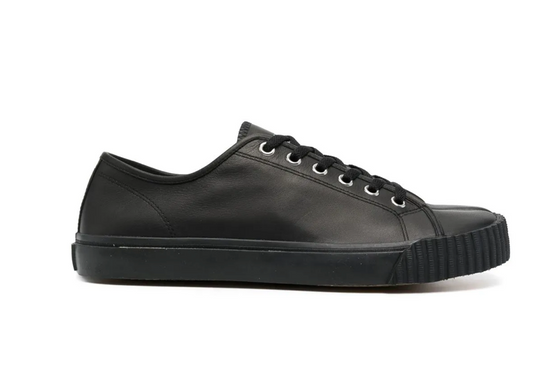 maison margiela tapi leather sneakers black