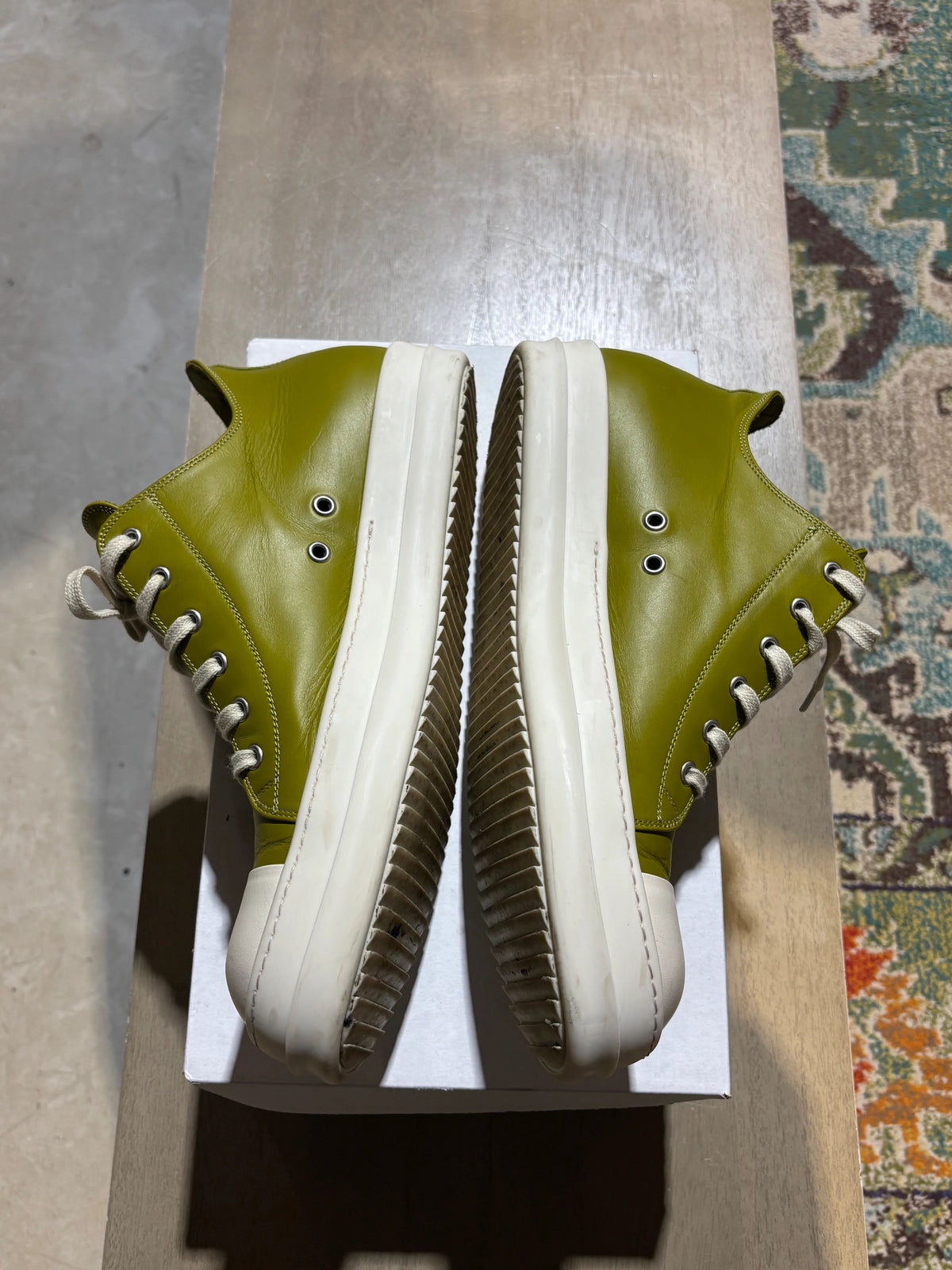 Rick Owens Ramones Green Used Sz 12.5 - Pre-Owned