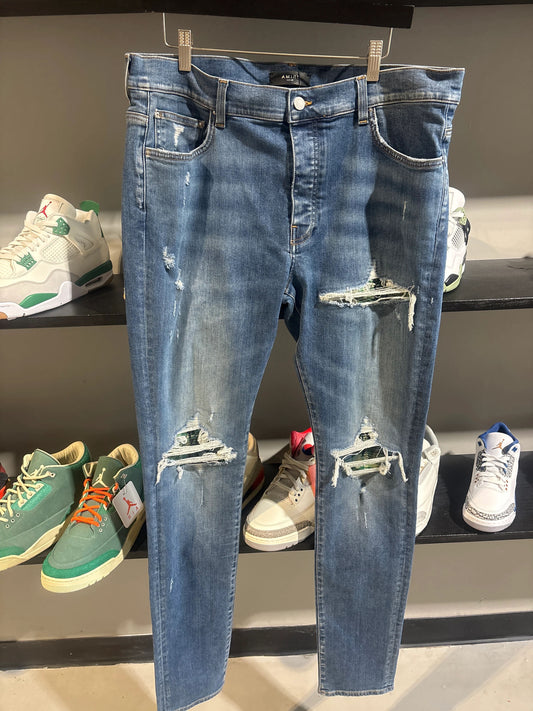 Amiri Mx1 Blue/Green Flannel Patches - Pre-Owned