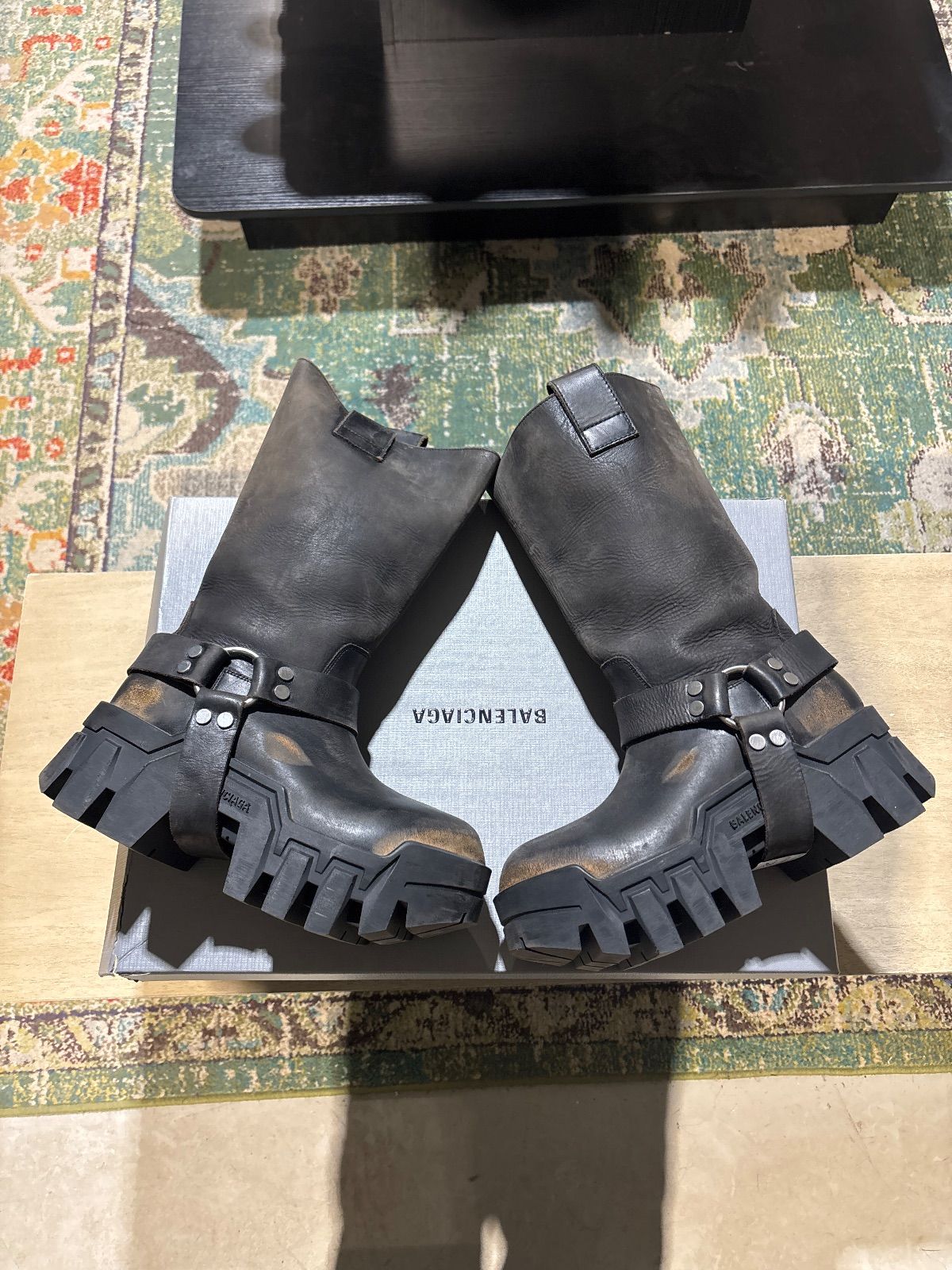 Balenciaga Brown Bulldozer Boots - Pre-Owned
