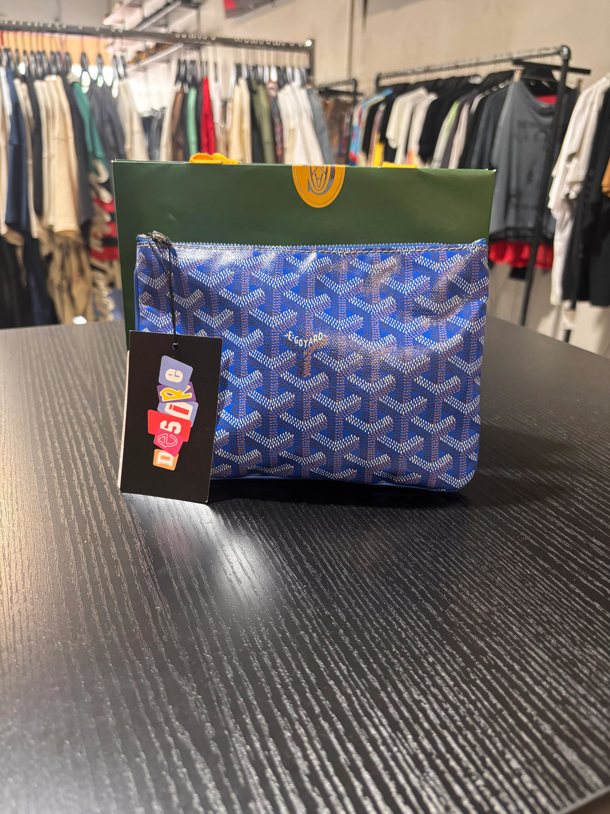 Goyard Senat Zip Bag Blue