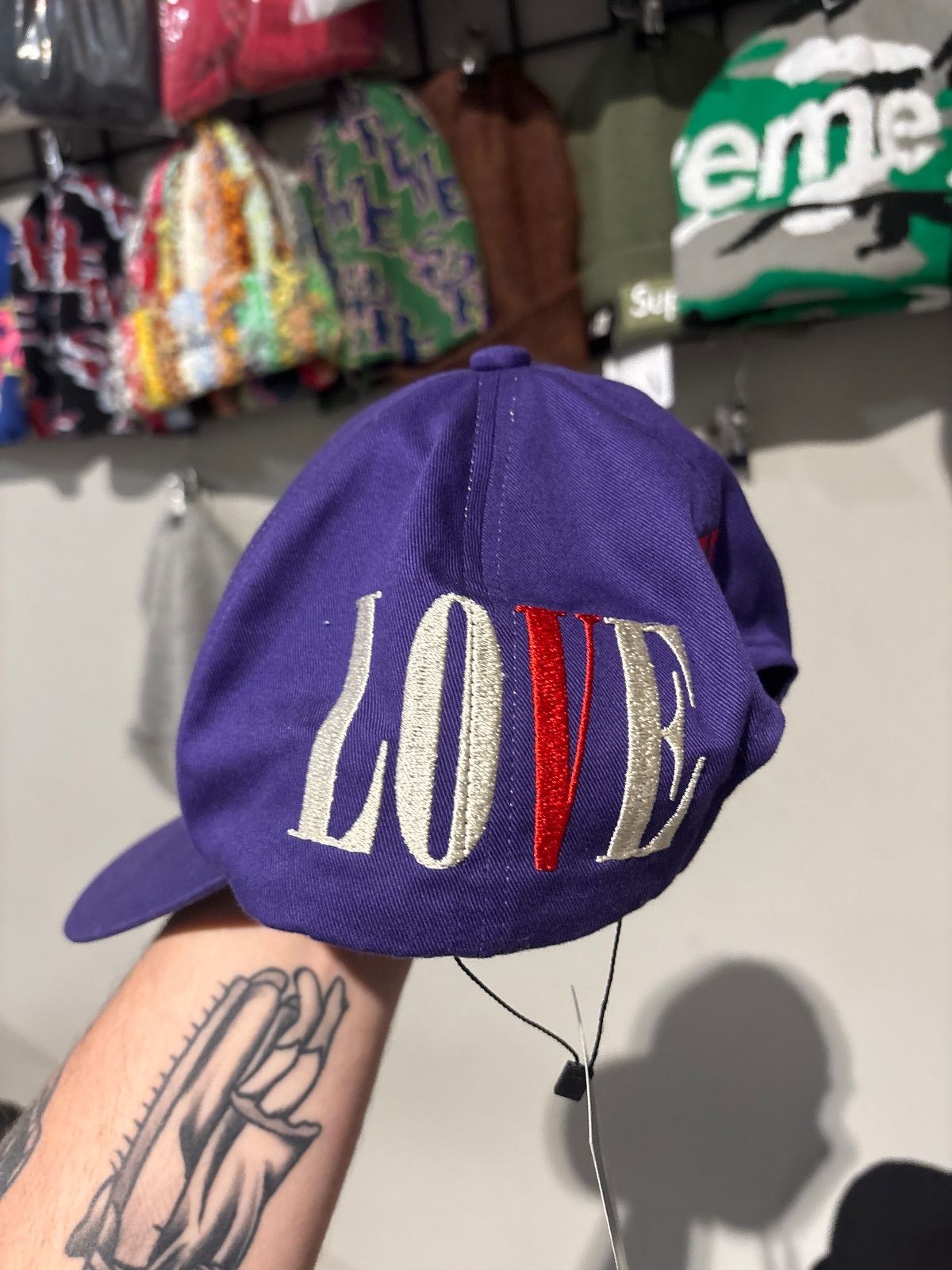 Saint Micheal Vlone Purple Snapback