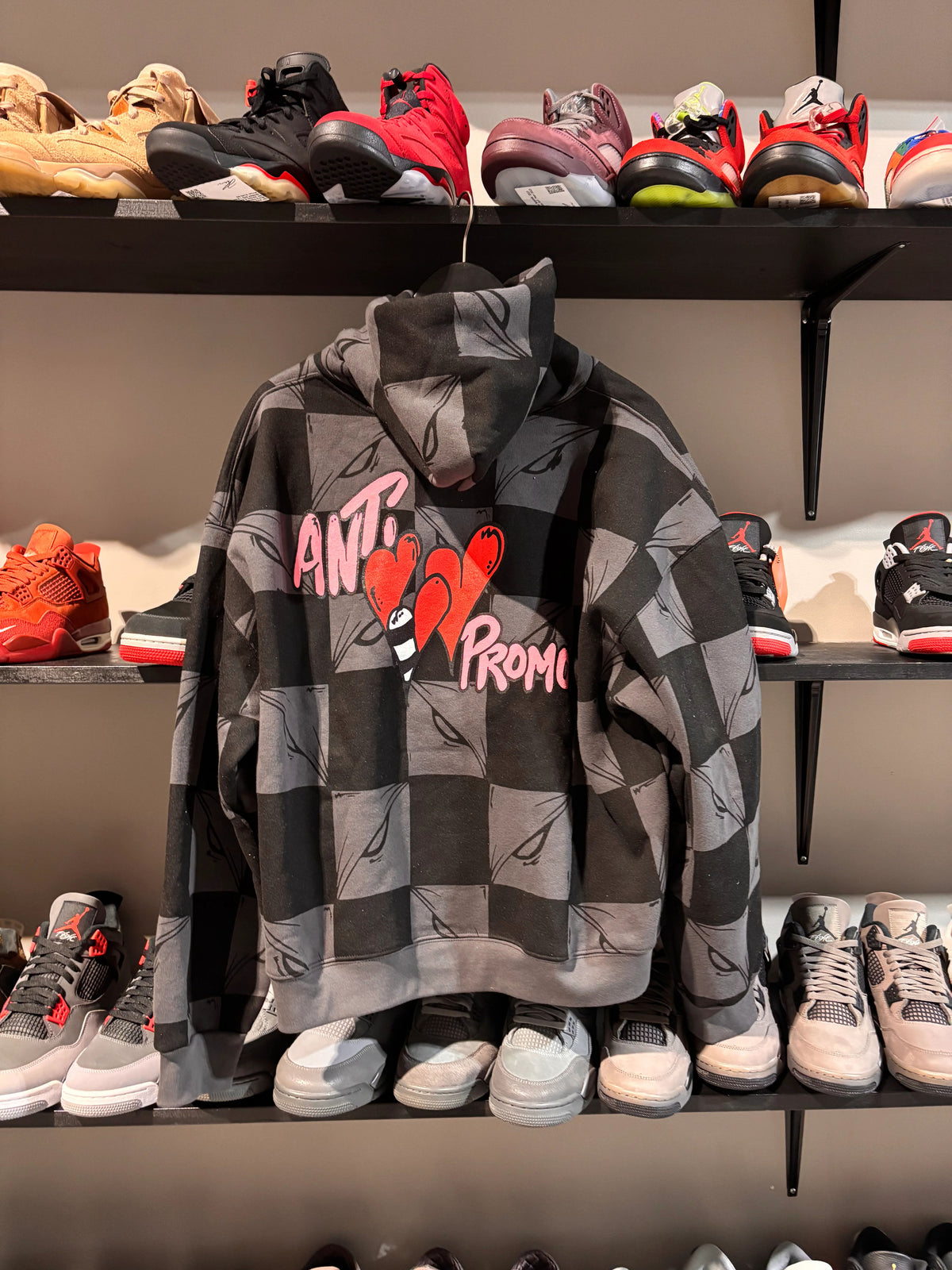Matty Boy Checkered Atl Grey Black Hoodie