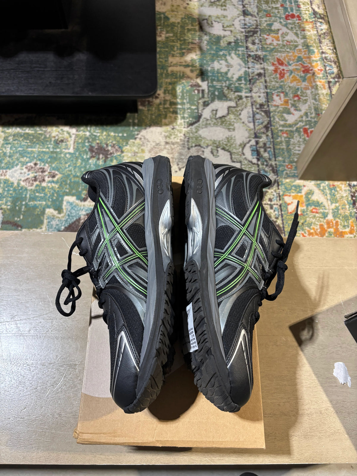 ASICS Gel-Sekiran Black Silver Green - Pre-Owned