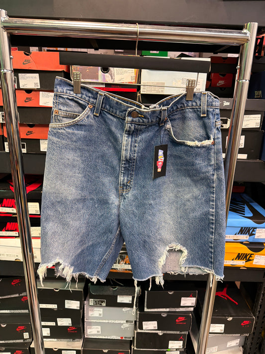 Vintage Levi's Orange Tab Indigo Vintage Shorts (Sz 38 Tailored 32) - Pre-Owned