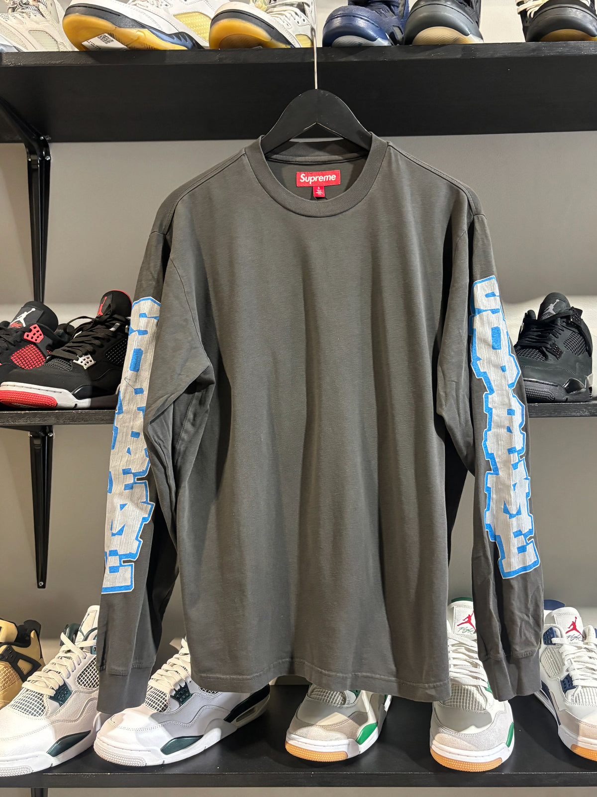 Supreme Cracked Longsleeve Grey/Blue