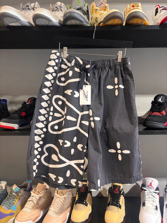 Black White Paisley Kapital Shorts - Pre-Owned