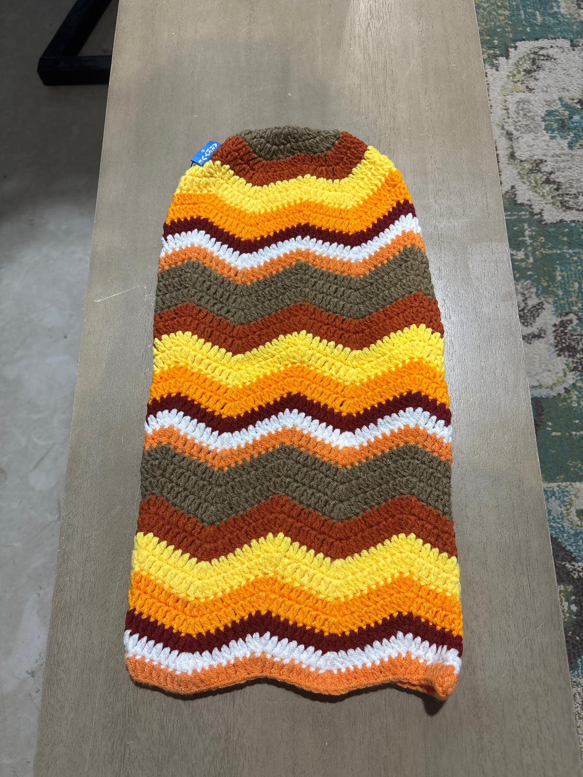Arkyve Orange/Yellow/Red Slouchy Beanie
