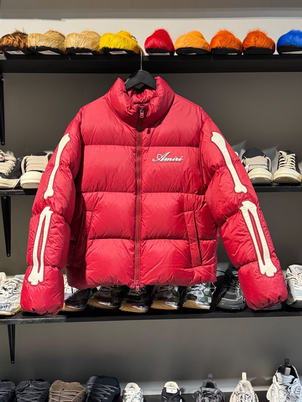 Amiri Bone Puffer Red
