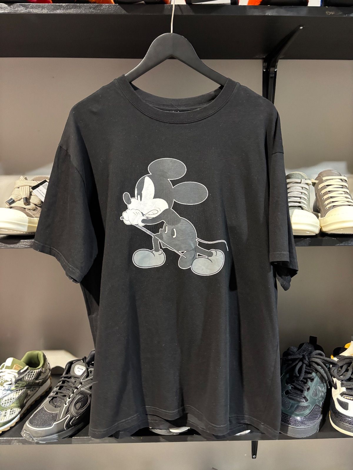 Number Nine Mickey Mouse Tee Black/Grey - Pre-Owned