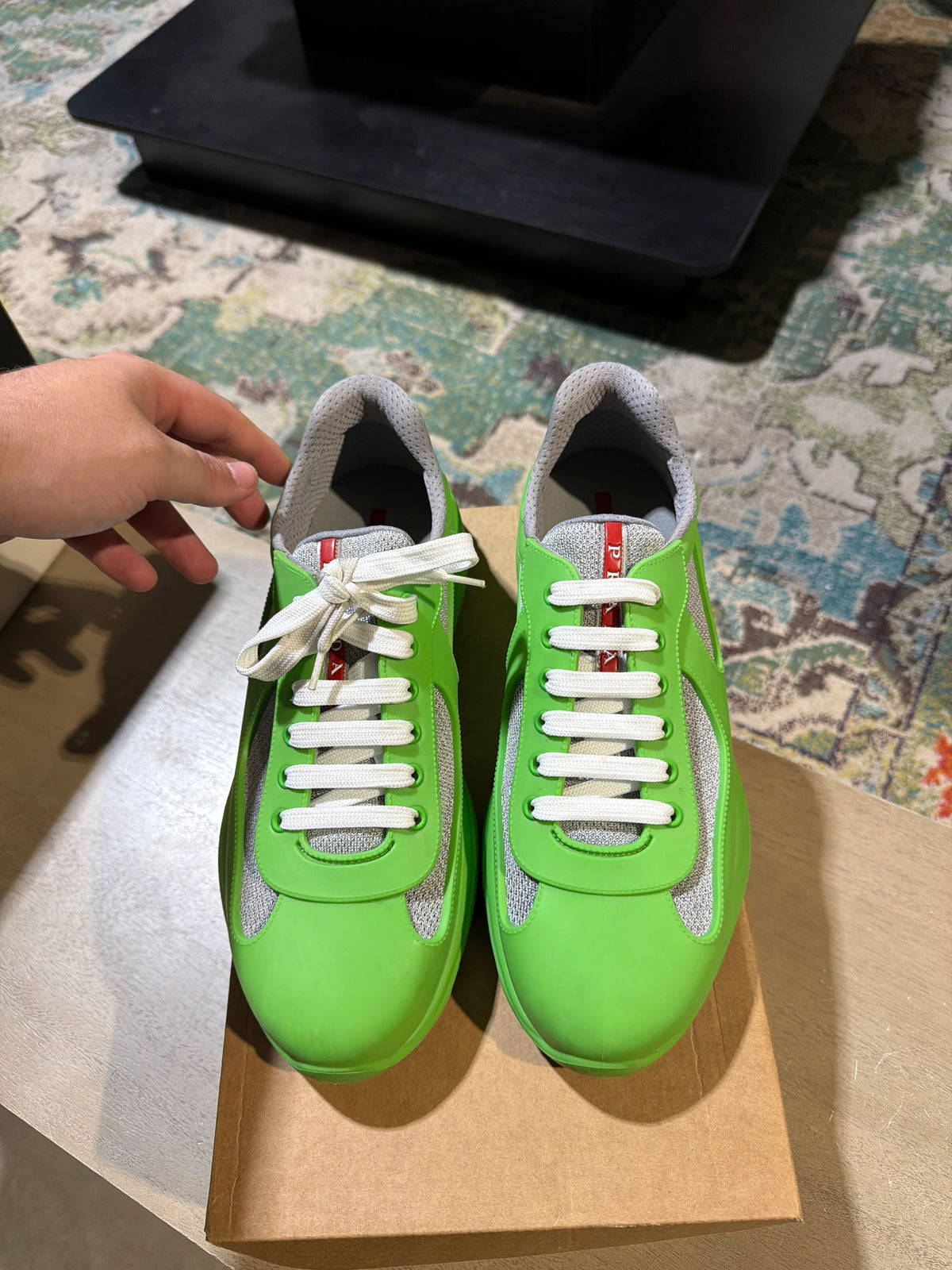 Prada Cup Rubber Green Apple Used Sz 10 Rb - Pre-Owned