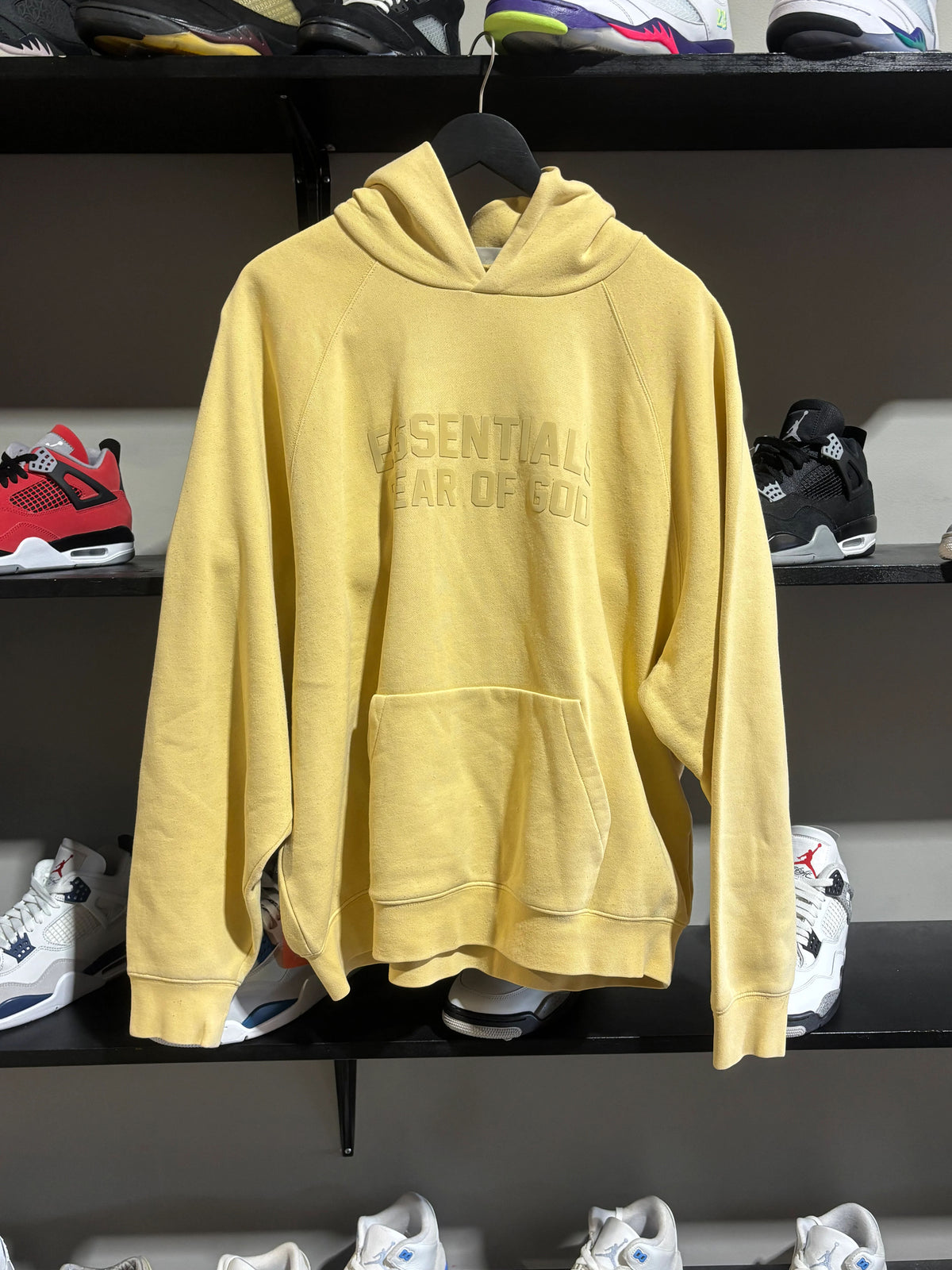 Essentials Fog Yellow Hoodie Sz L - Pre-Owned