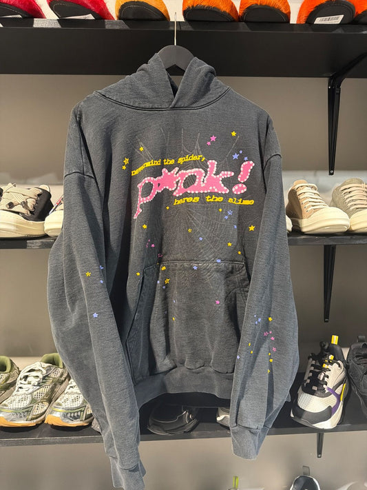 Sp5der Black/Pink Hoodie