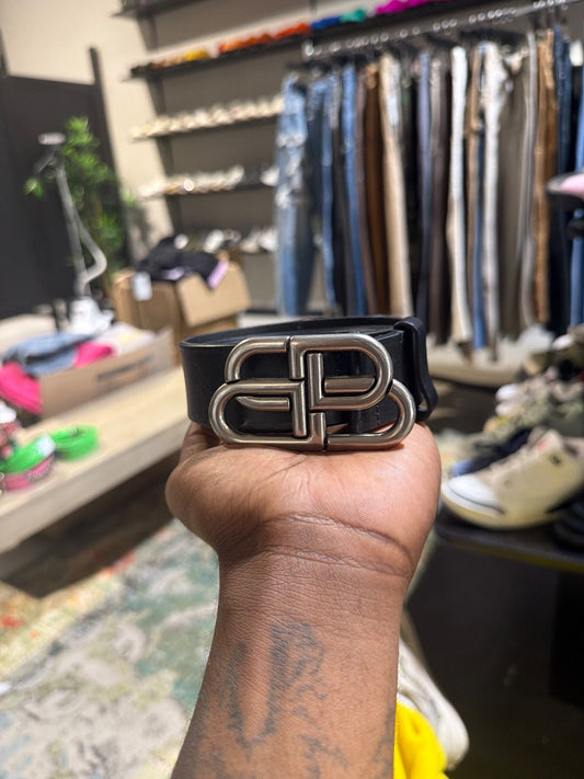 Balenciaga Black BB Belt
