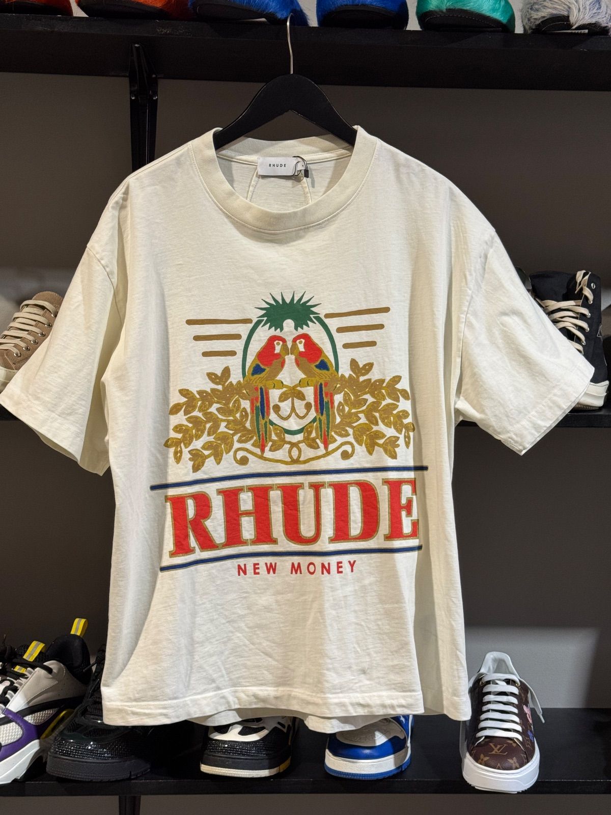 Rhude New Money Tee Cream