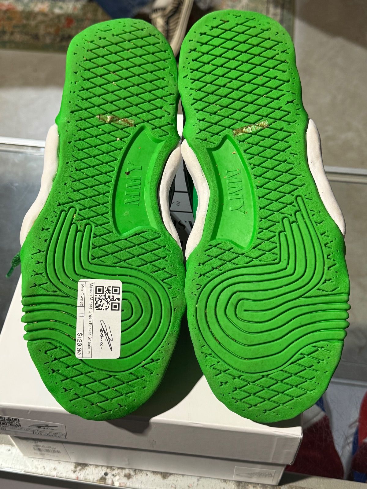Maison Mihara Green Parker Sneakers - Pre-Owned
