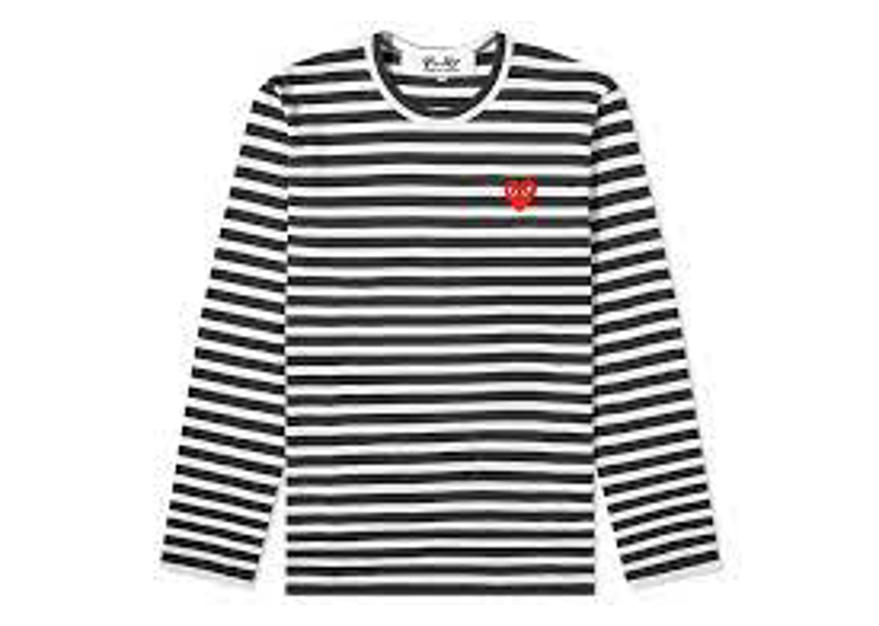 cdg striped l/s