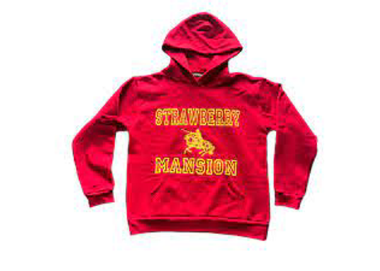 red/yellow strawberry mansion jacket