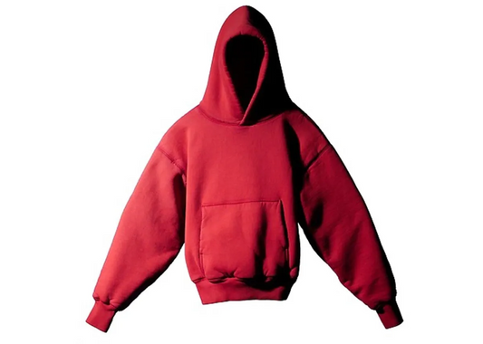 yzygap red hoodie