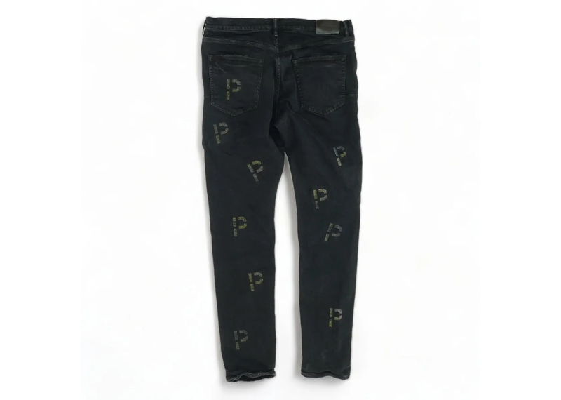purple black jean p pattern