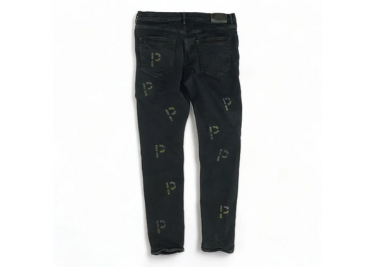 purple black jean p pattern